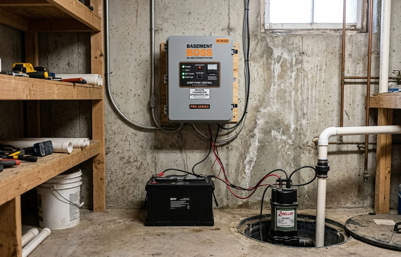 Battery backup control panel