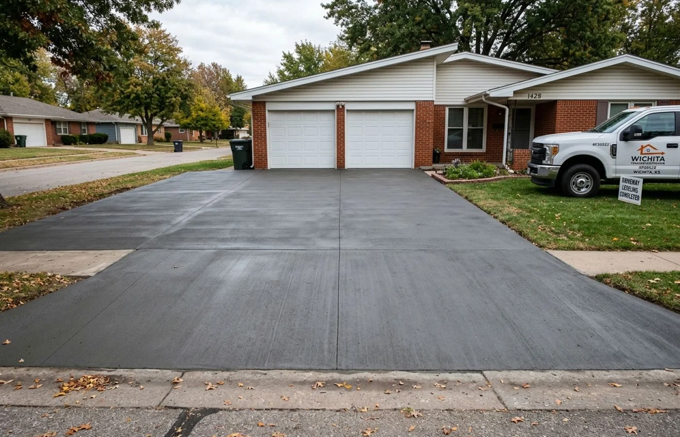 Sound driveway restored by leveling