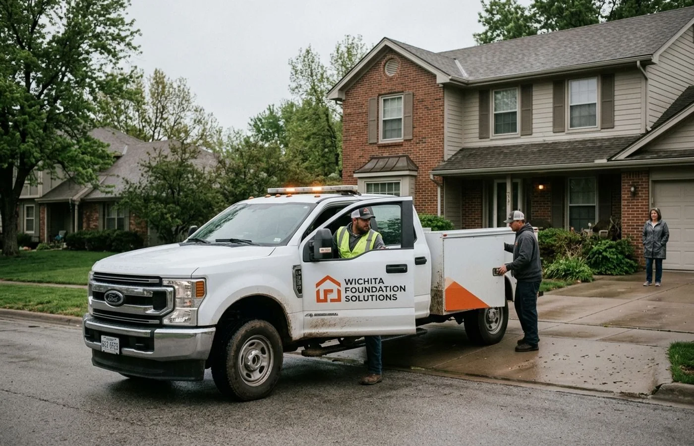 Wichita Foundation Solutions arriving after emergency call